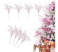 Plettri decorativi per albero di Natale, realizzati in schiuma con accenti glitterati, adatti per molteplici usi festivi (1)