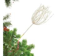 Plettri di Natale artificiali, plettro natalizio | Stelo glitterato per steli dell'albero di Natale, fuochi d'artificio, decorazioni natalizie finte, 32 cm, per albero di Natale