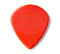 Plettri Dunlop Max-Grip Jazz III, colore rosso, confezione da 6