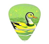Plettri Green Duck per chitarra, 12 pezzi per confezione, 3 diversi spessori, adatti per chitarra, basso, ukulele e altri strumenti.