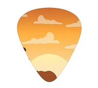 Plettri per basso elettrico con elefante e giraffa al tramonto, per un'esperienza musicale senza precedenti