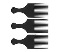 Plettri per Capelli Ricci, Strumento Portatile per Styling Afro Set Pettine Professionale per Capelli con Impugnatura Ergonomica 3 Pezzi per Salone e Uso Domestico