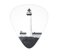 Plettri per chitarra, 12 pezzi, motivo WZYWHJ Lighthouse Stampe confortevoli al tatto tono chiaro spessore moderato adatto per chitarra e chitarra elettrica