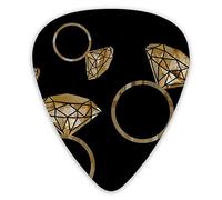 Plettri per chitarra 12 pezzi Plettri per ukulele in oro rosa con diamanti inclusi 0,46 mm 0,71 mm 0,96 mm