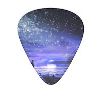 Plettri per chitarra 12 pezzi ragazza guardando stelle Stampa plettri per chitarra per basso chitarre acustiche elettriche Ukulele