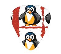 Plettri per chitarra 12 pezzi set Comodo in mano con bordi lisci Tre spessori per abbinare Cartoon pinguino Immagine