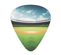 Plettri per chitarra 12 pezzi verde campo da baseball stampa sfondo plettri per chitarra per basso chitarra acustica elettrica Ukulele