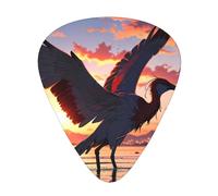 Plettri per chitarra 12 pezzi WZYWHJ Birds Flying by the Sea Stampe confortevoli al tatto tono chiaro spessore moderato adatto per chitarra e chitarra elettrica