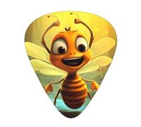 Plettri per chitarra 12 pezzi WZYWHJ Cartoon Honey Bee Immagine confortevole sentire tono chiaro spessore moderato adatto per chitarra e chitarra elettrica