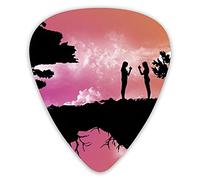 Plettri per chitarra 3D Artistic Island Plettri per chitarra 12 pezzi Plettri per ukulele inclusi 0,46 mm 0,71 mm 0,96 mm