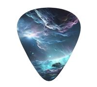 Plettri per chitarra 3D con stampa spaziale dell'universo grafico personalizzato, per chitarra elettrica, chitarra acustica, confezione da 12