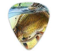 Plettri per chitarra 3d Mosaic Fishing Premium Plettri per chitarra 12 pezzi Plettri per ukulele inclusi 0,46 mm 0,71 mm 0,96 mm