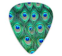 Plettri per chitarra 3D Peacock Feather Plettri per ukulele 12 pezzi inclusi 0,46 mm 0,71 mm 0,96 mm