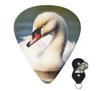 Plettri per chitarra, 6 pezzi, 3 diversi spessori, personalizzati, con scatola portaoggetti, graziosi plettri per chitarra Little Swan, accessori per chitarra sottili (0,46 mm, 0,71 mm, 0,96 mm)