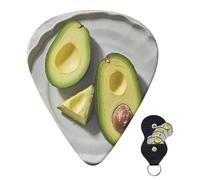 Plettri per chitarra, 6 pezzi, 3 diversi spessori, personalizzati, con scatola portaoggetti, metà taglio, pezzi di avocado, accessori per chitarra sottili (0,46 mm, 0,71 mm, 0,96 mm)