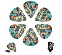 Plettri per chitarra, 6 pezzi, 3 diversi spessori, personalizzati, con scatola portaoggetti, plettri per chitarra The Beatles, accessori per chitarra sottili (0,46 mm, 0,71 mm, 0,96 mm)