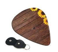 Plettri per chitarra 6 pezzi a tema piante con stampa di girasole plettri per chitarra per basso elettrico chitarre acustiche Ukulele