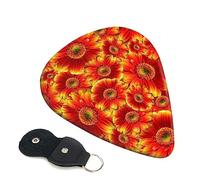 Plettri per chitarra 6 pezzi arancione con stampa girasole plettri per chitarra acustica, per basso elettrico