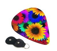Plettri per chitarra 6 pezzi arcobaleno con stampa girasole plettri per chitarra acustica, per basso elettrico