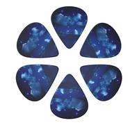 Plettri per chitarra, 6 pezzi, con stampa notturna al chiaro di luna, per basso, chitarre acustiche elettriche e ukulele