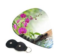 Plettri per chitarra, 6 pezzi di orchidea con stampa di pietre per chitarra, per basso, chitarre acustiche elettriche, ukulele