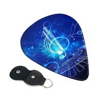 Plettri per chitarra 6 pezzi Music Night Print Plettri per chitarra per basso elettrico Chitarre acustiche Ukulele