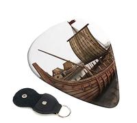 Plettri per chitarra, 6 pezzi Old Viking Boat Print plettri per chitarra per basso elettrico chitarre acustiche Ukulele