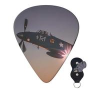Plettri per chitarra, 6 pezzi, personalizzati, con custodia, aerei della seconda guerra mondiale, plettri per chitarra elettrica, plettri per chitarra acustica, plettri per basso (0,46 mm, 0,71 mm,
