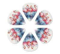 Plettri per chitarra, 6 pezzi, pittura ad acquerello, stampa fenicotteri per chitarra, per basso, chitarre acustiche elettriche e ukulele