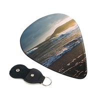 Plettri per chitarra 6 pezzi Plettri per chitarra con stampa di paesaggi marini per chitarre acustiche elettriche per basso Ukulele