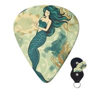 Plettri per chitarra, 6 pezzi, plettri per chitarra custodia, plettro per chitarra retrò a forma di sirena, plettro per chitarra elettrica, plettro per chitarra acustica e plettro per basso (0,46 mm