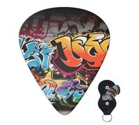 Plettri per chitarra, 6 pezzi, plettri per chitarra personalizzati con custodia, plettro per chitarra graffiti hip hop, plettro per chitarra elettrica, plettro per chitarra acustica, plettro per bas