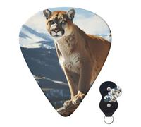 Plettri per chitarra, 6 pezzi, plettri per chitarra personalizzati con custodia, plettro per chitarra Panther Mountain Lion, plettro per chitarra elettrica, plettro per chitarra acustica, plettro pe