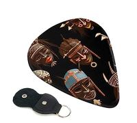 Plettri per chitarra, 6 pezzi rituali africani etnici tribali stampa plettri per chitarra per basso, chitarre acustiche elettriche Ukulele