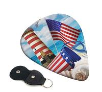 Plettri per chitarra, 6 pezzi Sea to Shining Sea Patriotic Print plettri per chitarra per basso, chitarre acustiche elettriche Ukulele
