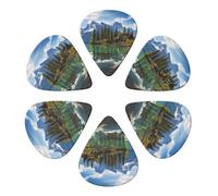 Plettri per chitarra, 6 pezzi, Spirit Island in Maligne Lake, per basso, chitarre acustiche elettriche e ukulele