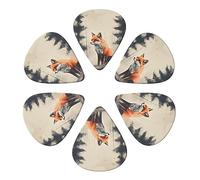 Plettri per chitarra, 6 pezzi, stampa artistica di Wilderness Fox, per basso, chitarre acustiche elettriche e ukulele