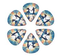 Plettri per chitarra, 6 pezzi, stampa danzante sull'acqua, per basso, chitarre acustiche elettriche e ukulele