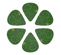 Plettri per chitarra, 6 pezzi, stampa di domande matematiche, per basso, chitarre acustiche elettriche e ukulele
