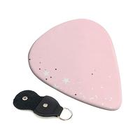 Plettri per chitarra, 6 plettri per chitarra con stampa di stelle bianche rosa per basso, chitarre acustiche elettriche e ukulele