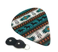 Plettri per chitarra a cavallo, 6 pezzi, stampa fronte/retro, adatti per chitarre acustiche, elettriche e bassi, tra cui 0,46 mm, 0,71 mm, 0,96 mm