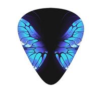 Plettri per chitarra a farfalla blu con scatola portaoggetti per chitarra 12 plettri per chitarra 3 spessori sottili medi pesanti 0,46 0,71 0,96 mm plettri per chitarra acustica elettrica o basso