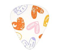 Plettri per chitarra a forma di cuori colorati, 12 pezzi, plettri acustici essenziali spessi e sottili per studenti 0,46 0,96 0,71 M