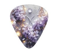 Plettri per chitarra a forma di fiore viola in dimensioni sottili, medie e spesse, set da 12 pezzi, adatto per chitarra elettrica e vari strumenti
