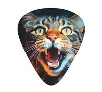 Plettri per chitarra a forma di gatto a bocca aperta, di dimensioni sottili, medie e spesse, set da 12 pezzi, adatti per chitarra elettrica e vari strumenti