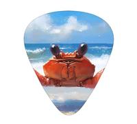 Plettri per chitarra a forma di granchi sulla spiaggia, in tre diversi spessori, adatti per chitarra elettrica e musicisti di banda