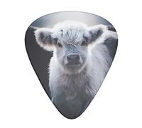 Plettri per chitarra a forma di mucca grigia, triangolari, per basso, chitarra acustica ed elettrica, per chitarristi, 12 pezzi