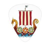 Plettri per chitarra a forma di nave a vela vichinga, Europa, confezione da 12 per chitarre acustiche elettriche, basso o ukulele, con tre diversi spessori.