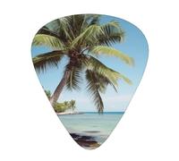 Plettri per chitarra a forma di palma da spiaggia, 12 pezzi, leggeri, spessore 0,46 mm/0,71 mm/0,96 mm, per chitarra acustica, chitarra elettrica, ukulele, basso