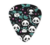 Plettri per chitarra a forma di panda, 12 pezzi, materiale ABS, bordi lisci, sensazione confortevole, 3 spessori opzionali